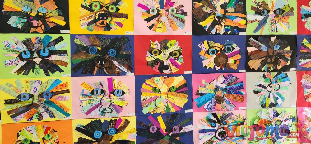 Hurstbridge  Wattle  Festival  Children  Colorful  Animal  Collages