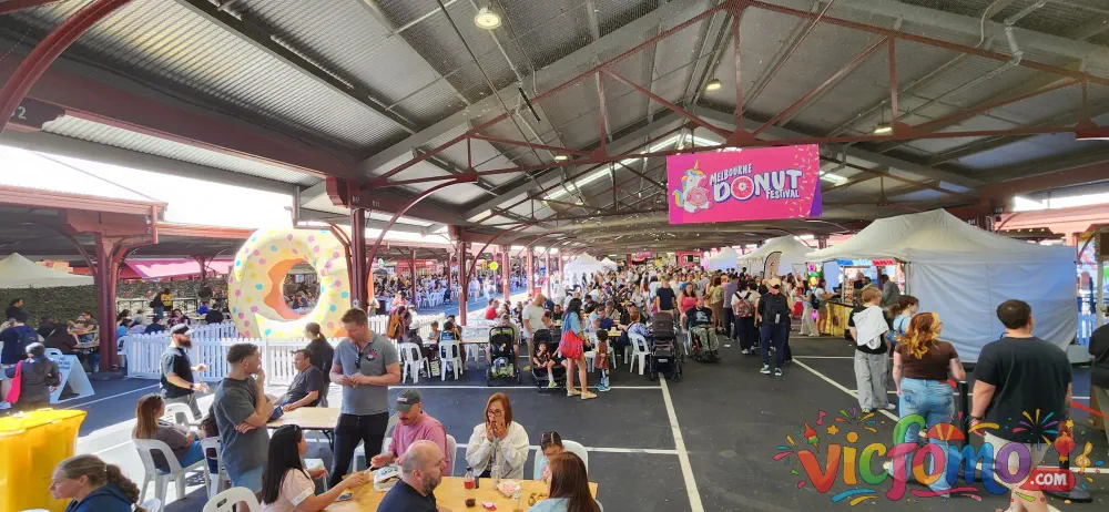 Melbourne  Donut  Festival  Vibrant  Market  Scenes