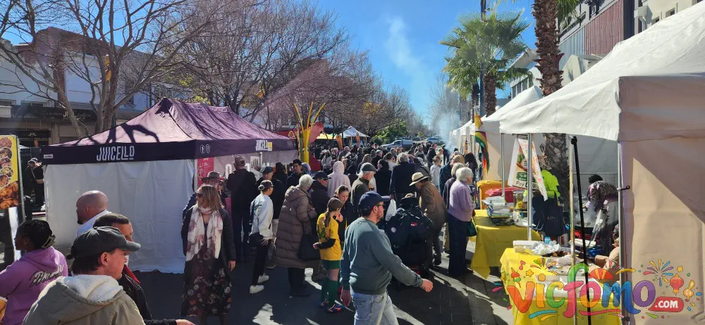 Bendigo  African  Festival  Street  Market  Food  Stalls  Sunny  Day